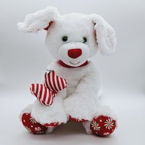 BAB | 2012 Christmas holiday peppermint puppy dog plush stuffed animal toy